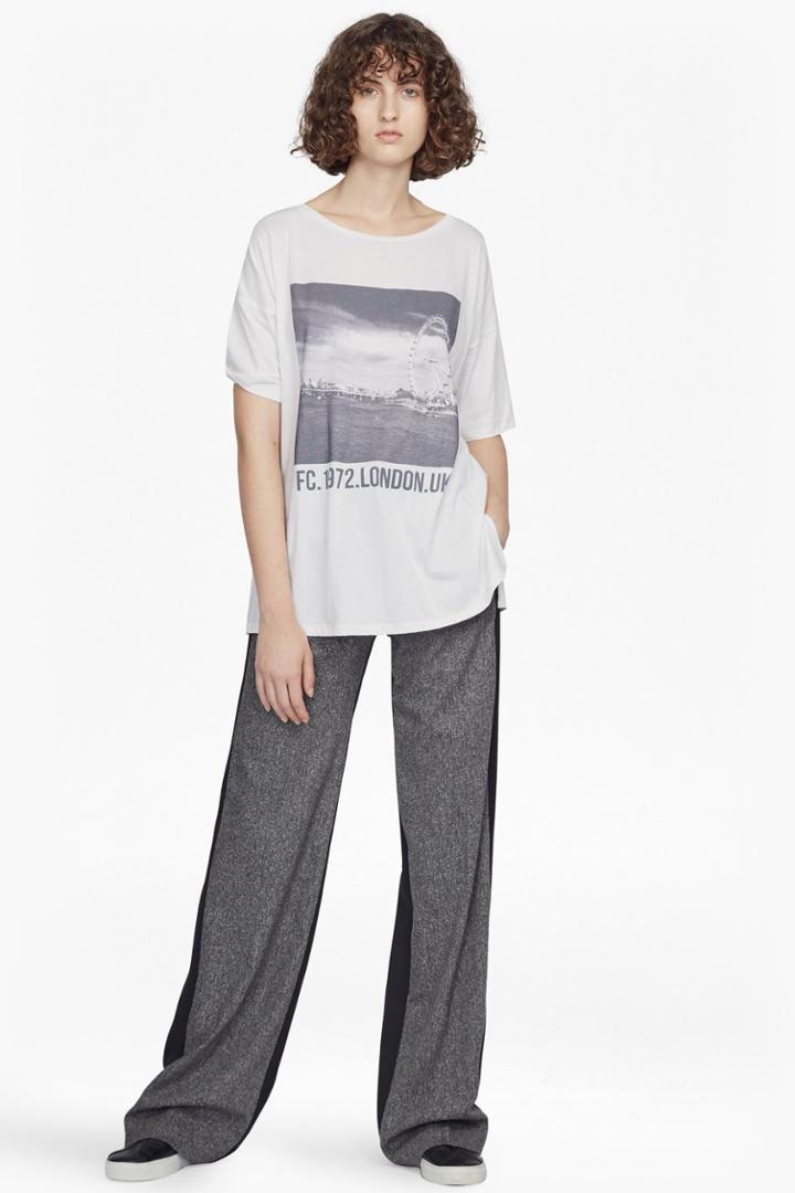 Fcus Antonia Wide Leg Tweed Trousers