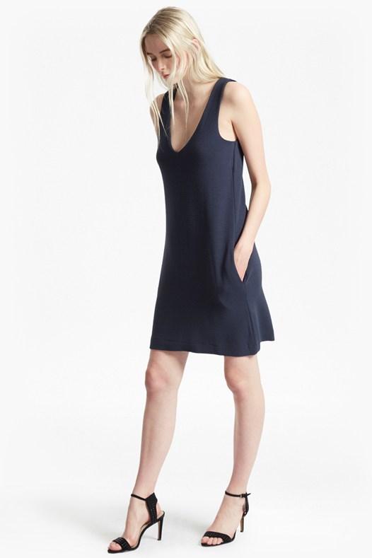 French Connection Sudan Marl V Neck Bodycon Dress