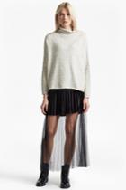 French Connection Rosalie Velvet Tulle Maxi Skirt