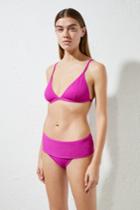 French Connenction Core Textured Triangle Bikini Top