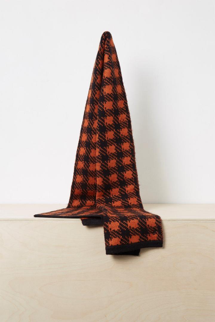 French Connenction Mohair Plaid Scarf