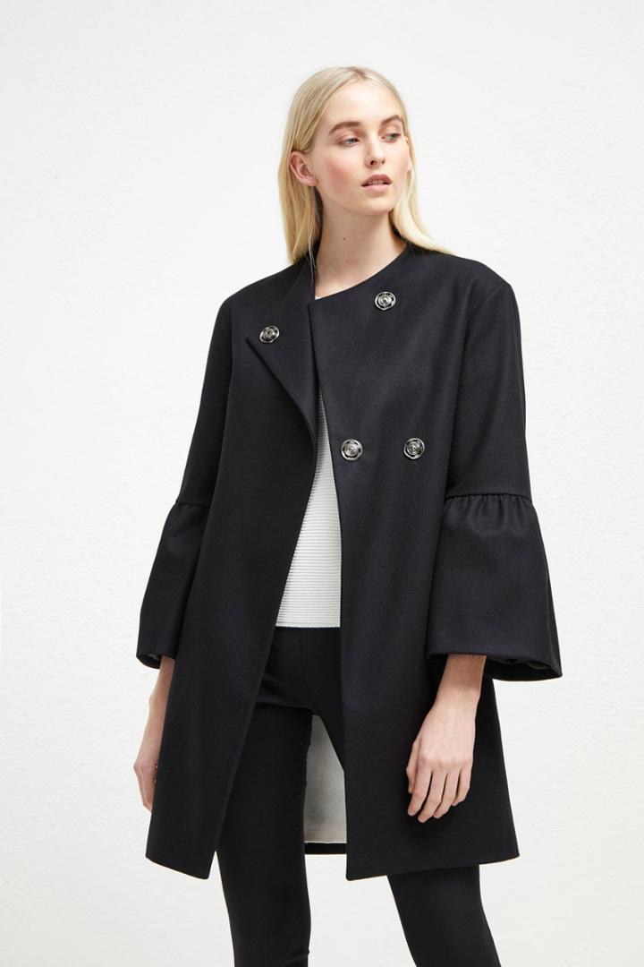 Fcus Platform Felt Bell Sleeve Coat