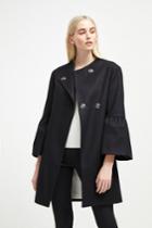 Fcus Platform Felt Bell Sleeve Coat