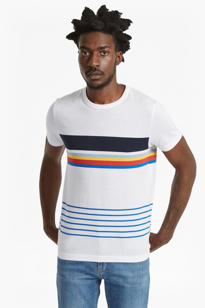 French Connenction Senior Stripes Cotton T-shirt