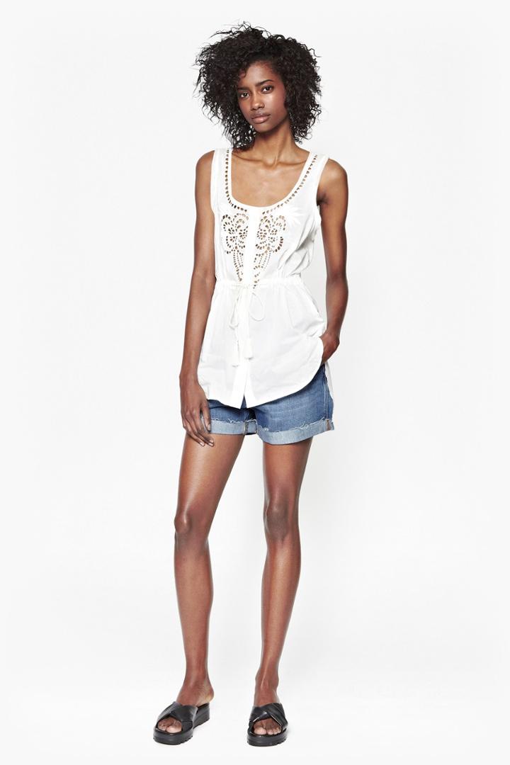 French Connection Harlan Tie Waist Top