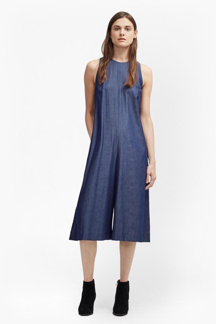 French Connection Dew Denim Tencel Jumpsuit