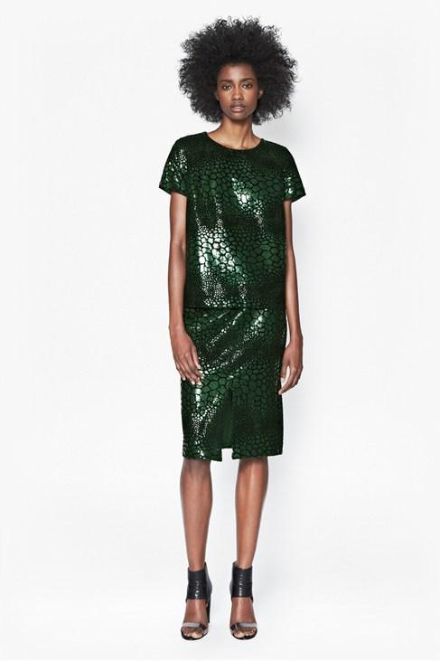 French Connection Croc Flock Textured Top
