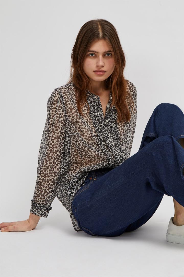 French Connenction Aubi Ditsy Crepe Floral Shirt