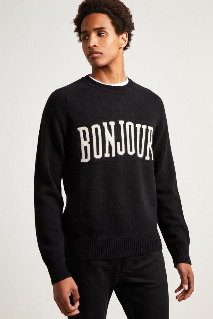 French Connenction Bonjour Wool Intarsia Jumper