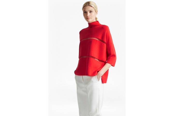 French Connection Milano Mozart Laddered Oversized Jumper