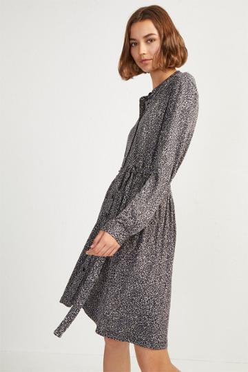 French Connenction Brunella Meadow Leopard Shirt Dress