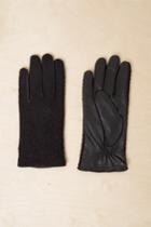 French Connenction Lara Leather Panelled Gloves