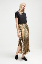 French Connenction Emilia Sequin Jersey Midi Skirt