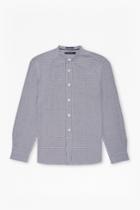 French Connection Gingham Grandad Collar Shirt