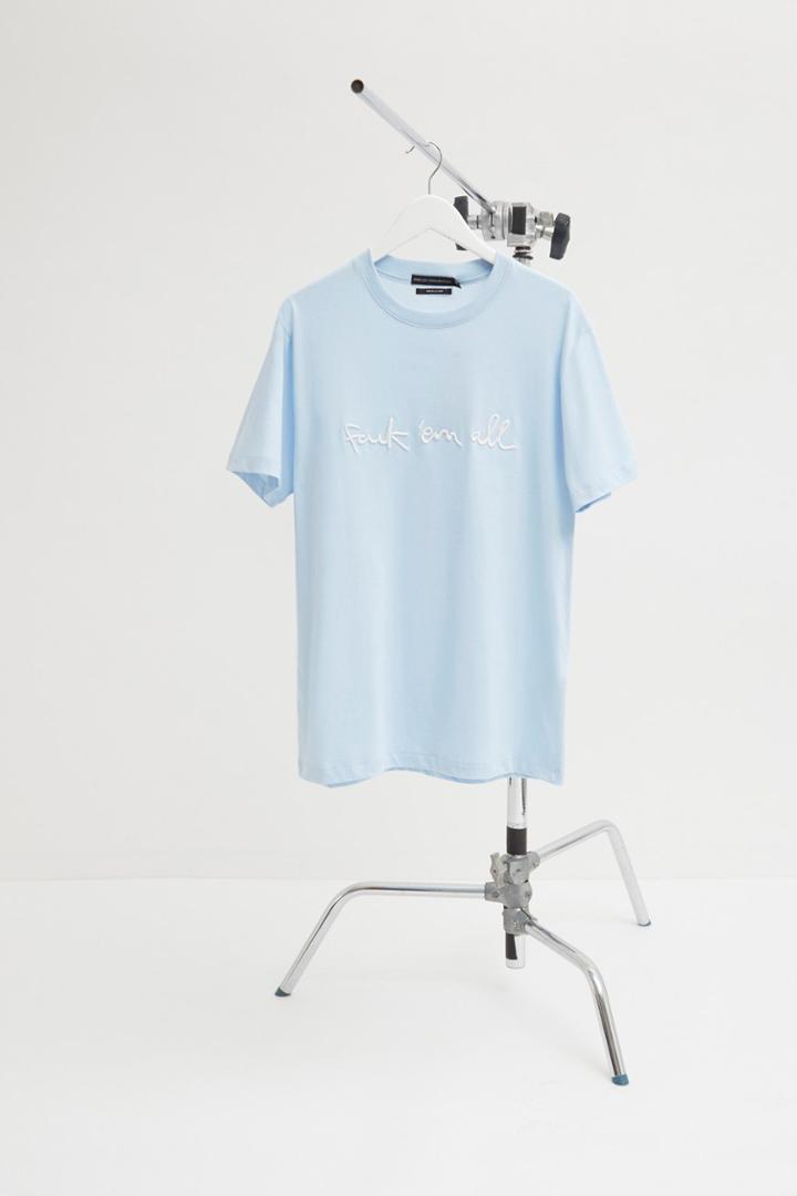 French Connenction Fcuk Em All Slogan T-shirt