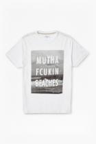 French Connection Mutha Fcukin Beaches Slogan T-shirt