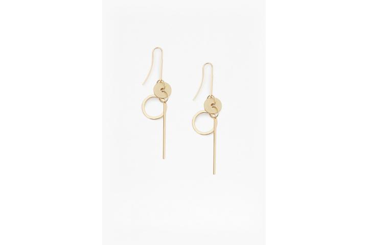 French Connection Core Circle & Bar Earrings