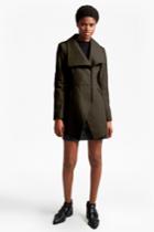 French Connenction Asymmetric Hem Coat