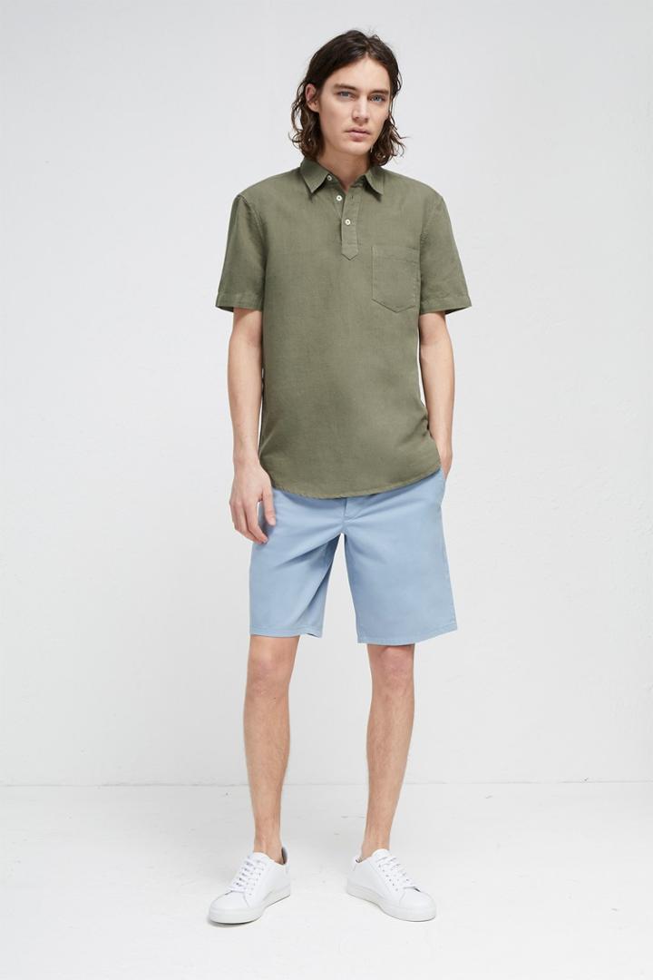 French Connenction Garment Dye Cotton Linen Shirt