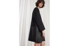 French Connection Inez Jersey 3/4 Sleeves Slash Neck Tunic Dress