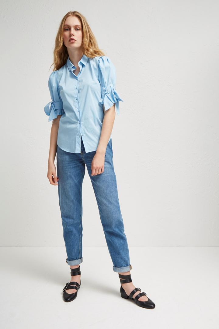 Fcus Eastside Cotton Bow Shirt