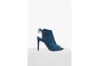 French Connection Ria Suede Open Heel Peep Toe Booties