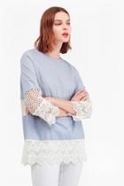 French Connection Kyra Cotton Lace Crochet Tunic