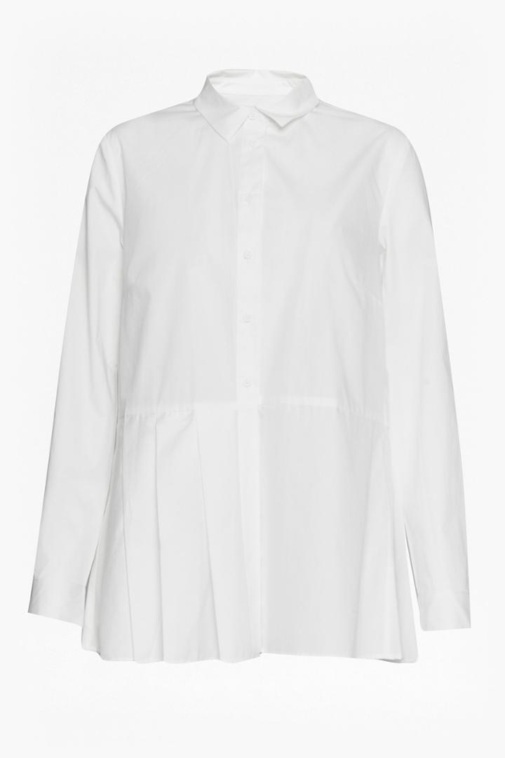 French Connection Serge Belle Cotton Pleat Shirt