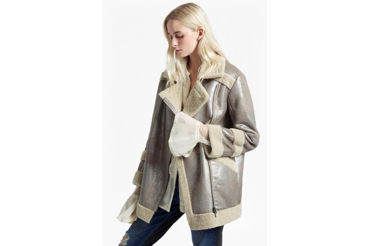 French Connection Zelda Shearling Coat