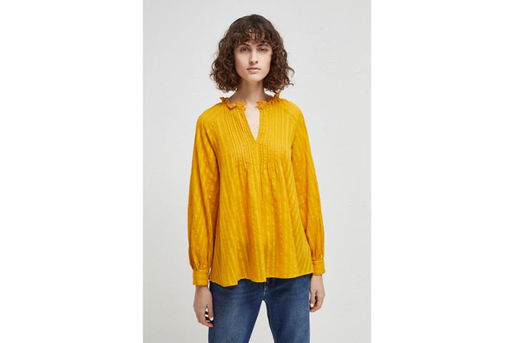 French Connection Moala Cotton Flared Top