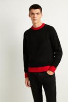 French Connenction Contrast Lambswool Jumper
