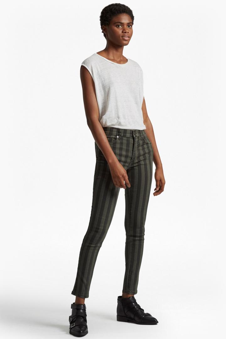 French Connenction Stripey Stretch Denim Skinny Jeans