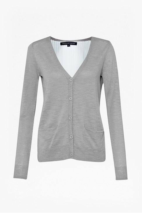 French Connection Lilly Pleat Open Back Cardigan