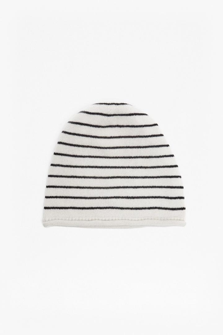 French Connection Saida Stripe Beanie Hat