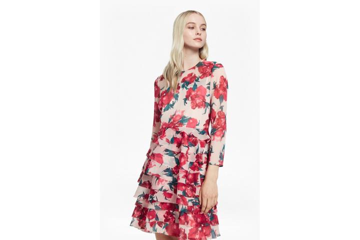 French Connection Allegro Poppy Sheer Dress
