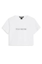 French Connection Fcuk Racism Crop Top
