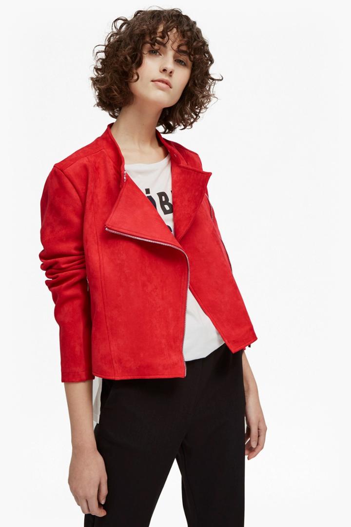 French Connenction Ellef Suedette Biker Jacket