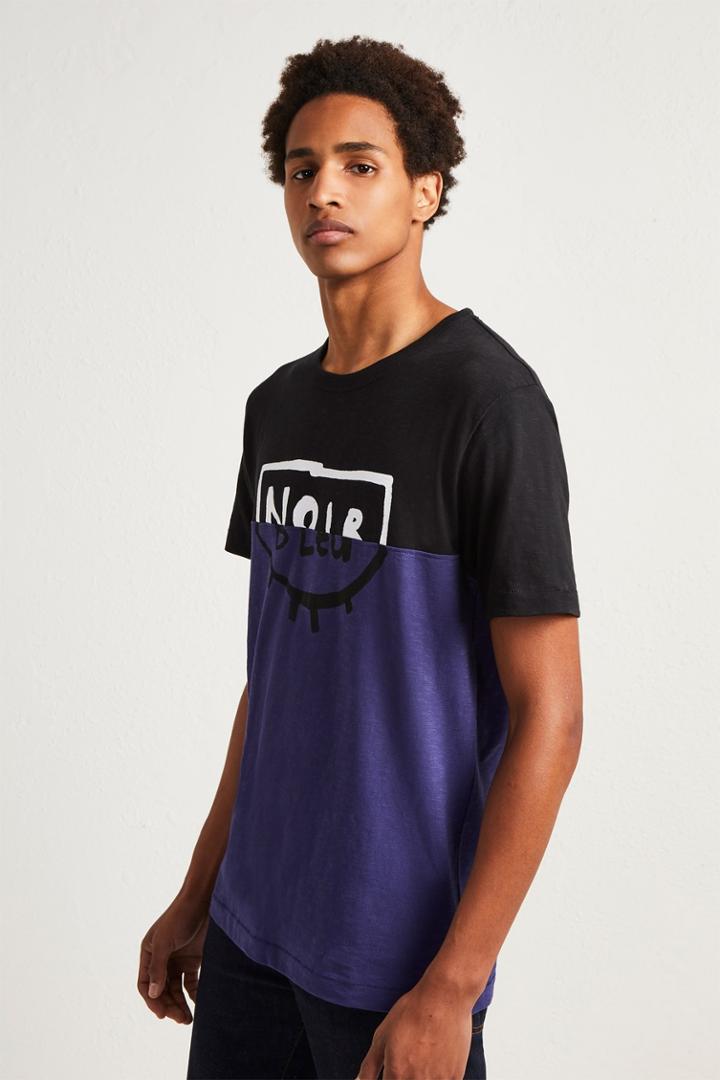 French Connenction Split Slogan T-shirt