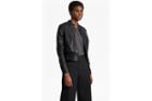 French Connection Sandra Faux Leather High Collar Biker Jacket