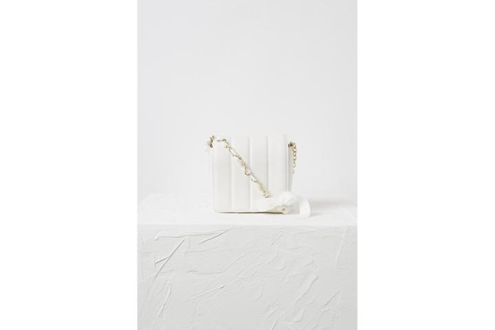 French Connection Lauren Quilted Ribbon Crossbody Bag