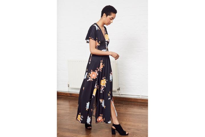 French Connection Shikoku Spaced Jersey Maxi Dress