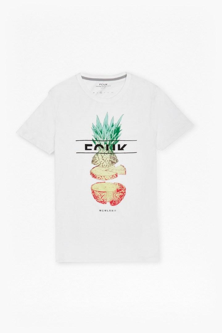 French Connection Pineapple Graphic T-shirt