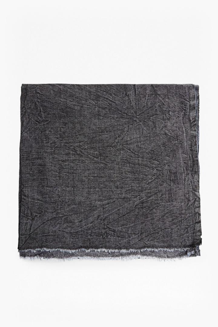 French Connection Acid Wash Denim Look Scarf