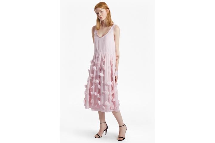 French Connection Agnes Floral Applique Strappy Dress