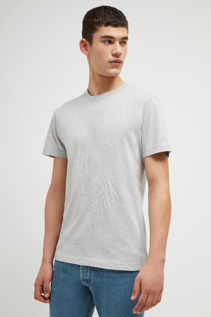 French Connenction Whale In The Pool Embroidered T-shirt