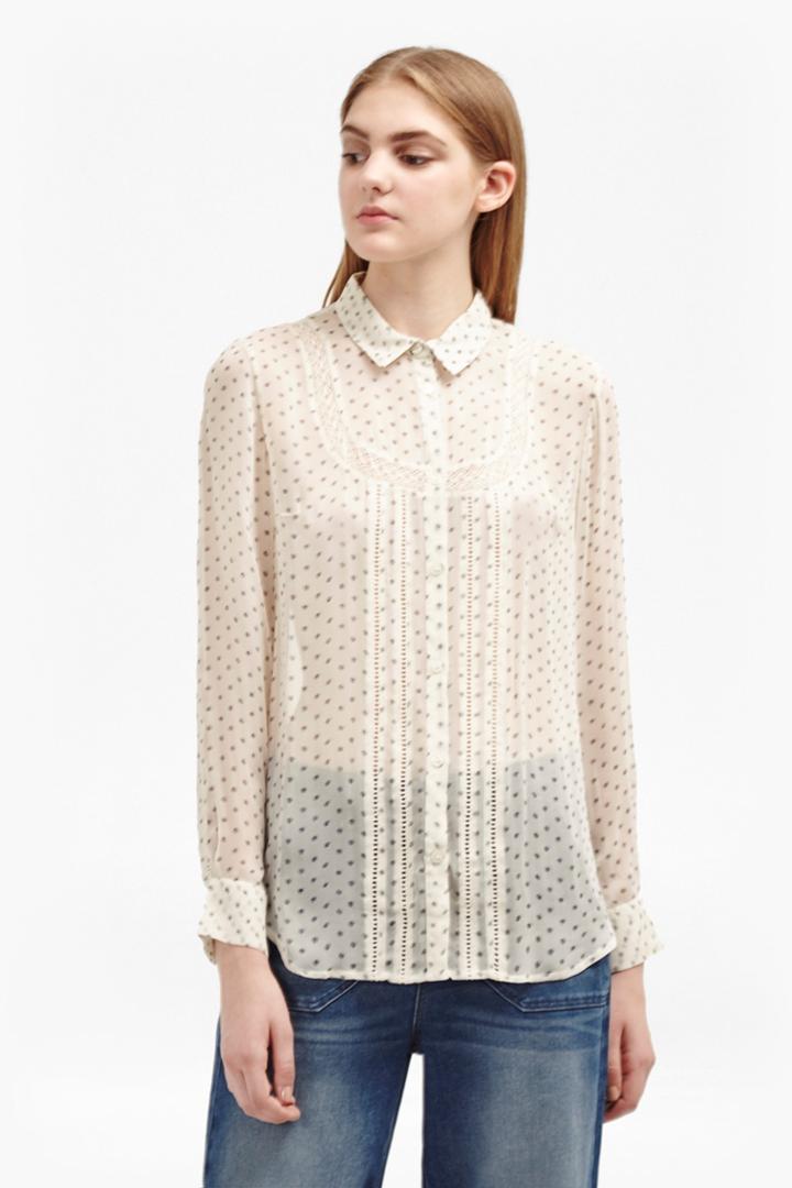 French Connection Daisy Star Sheer Shirt