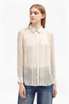 French Connection Daisy Star Sheer Shirt