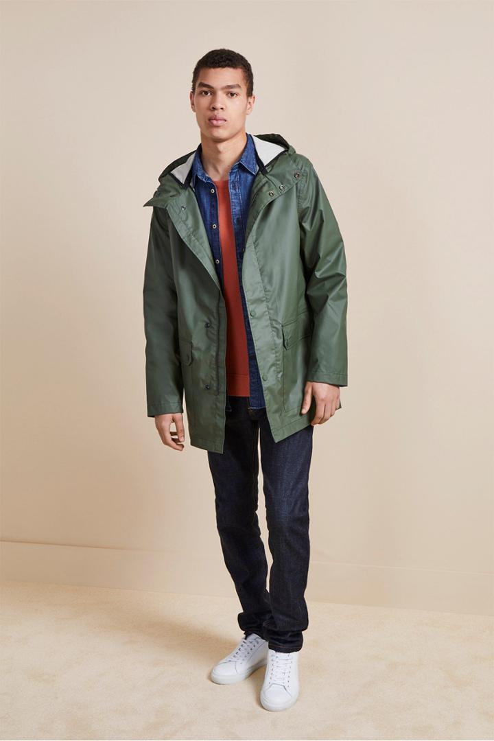 French Connenction Rubber Coating Hooded Jacket