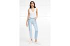 French Connection Bleach Block Denim High Rise Straight Jeans