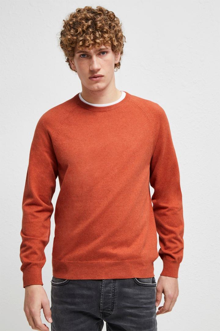 Fcus Stretch Cotton Crew Neck Jumper